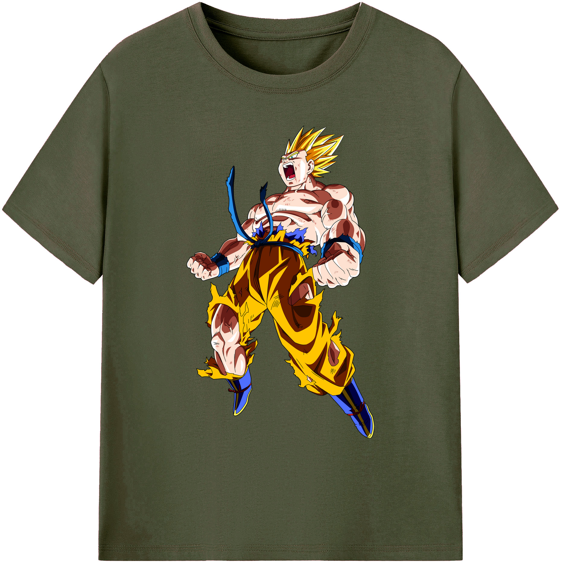 （画像用） ドラゴンボール 孫悟空（そん ごくう）Son Goku カカロット DRAGON BALL Kakarotto 綿100％ メンズ半袖Tシャツ｜肌触りやわらか＆通気性